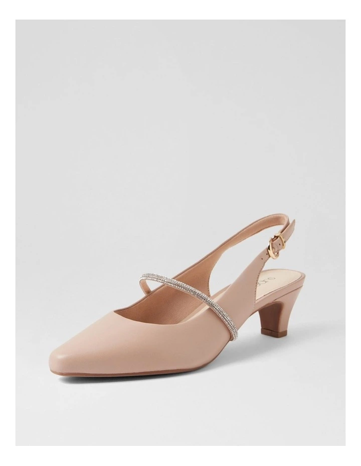 Lilium Nude Leather Jewels Heels image 2