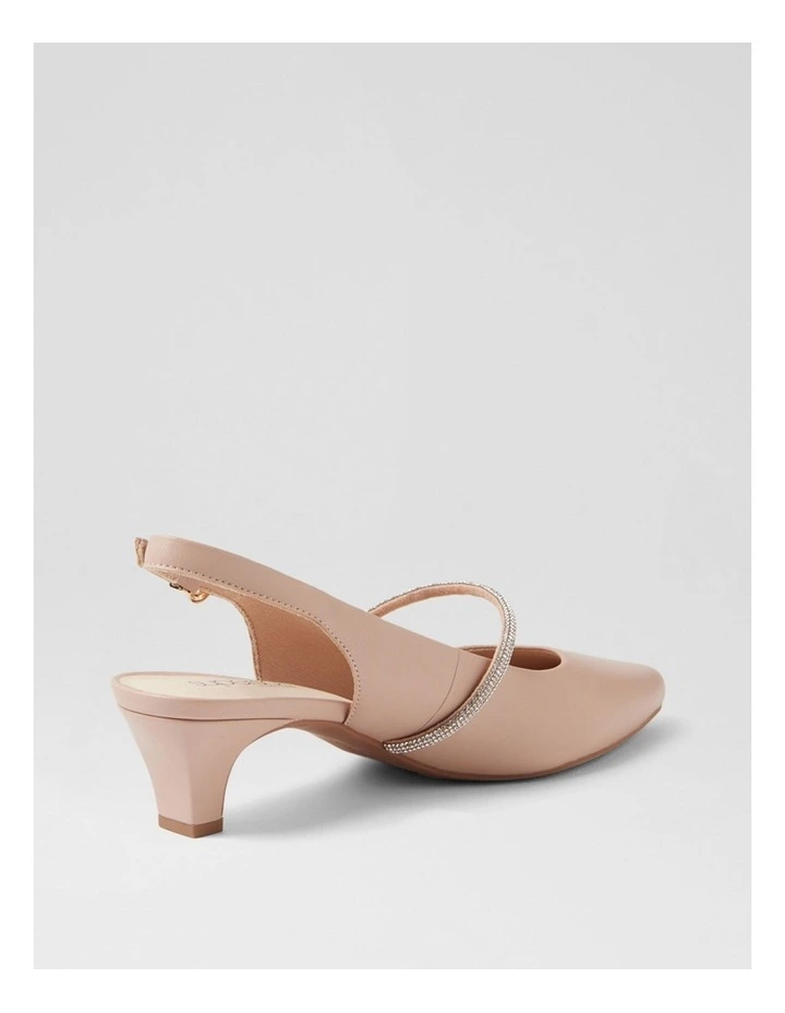 Lilium Nude Leather Jewels Heels image 3