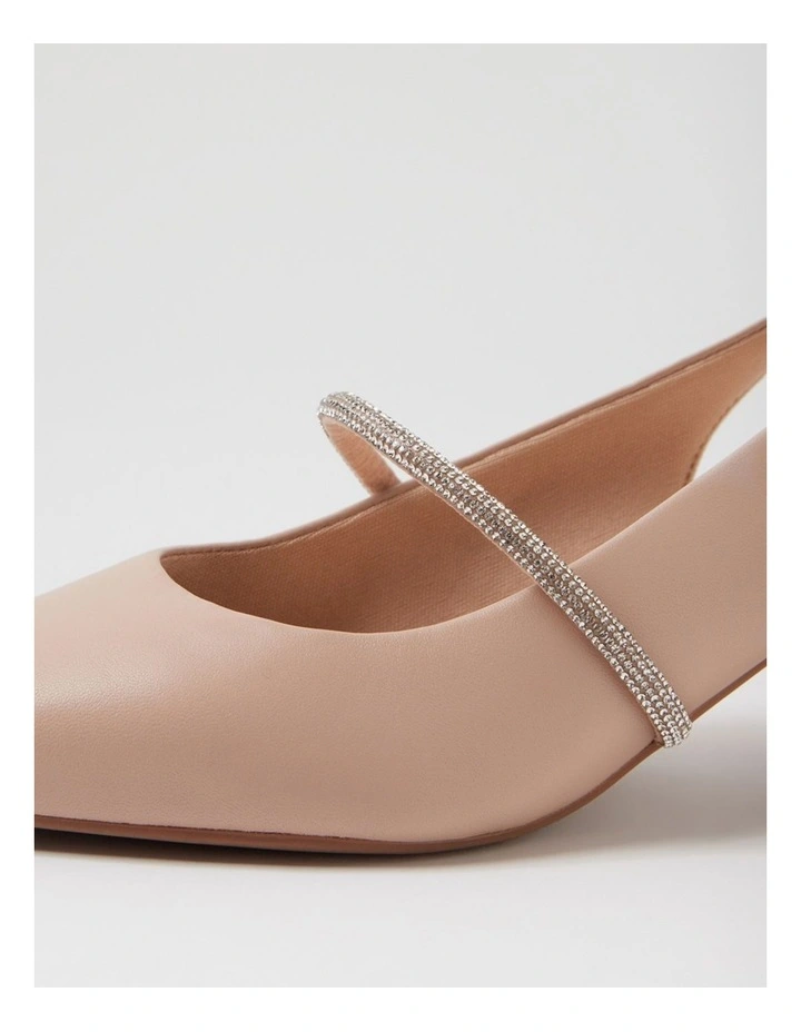 Lilium Nude Leather Jewels Heels image 5