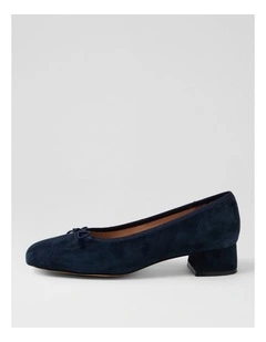 Mallet Navy Suede Heels