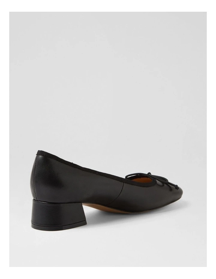 Mallet Black Leather Heels image 3