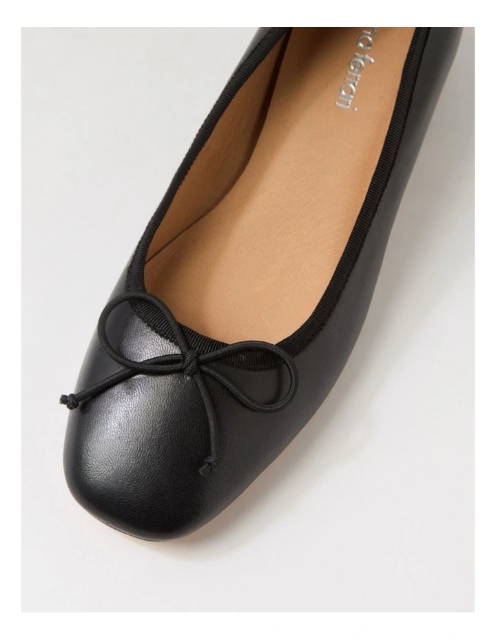 Mallet Black Leather Heels image 4