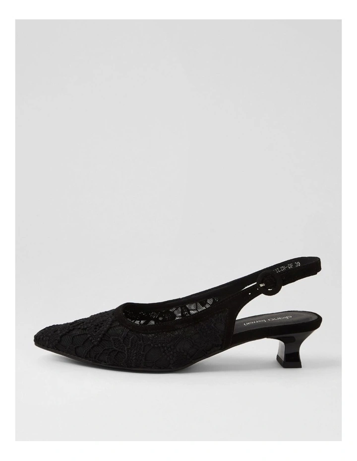 Jaylyn Black Braid Leather Heels image 1