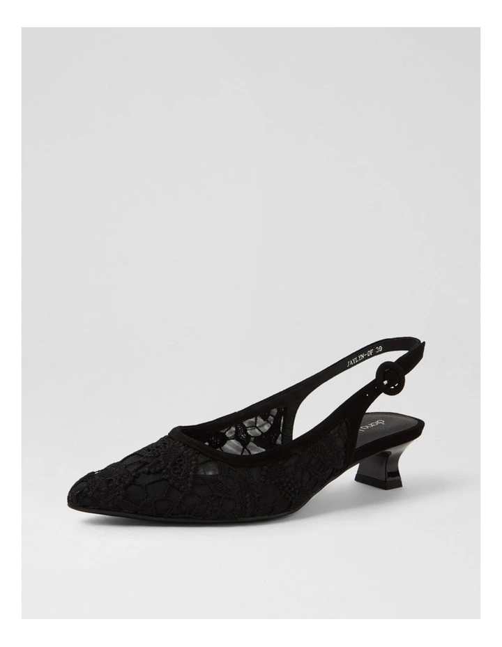 Jaylyn Black Braid Leather Heels image 2