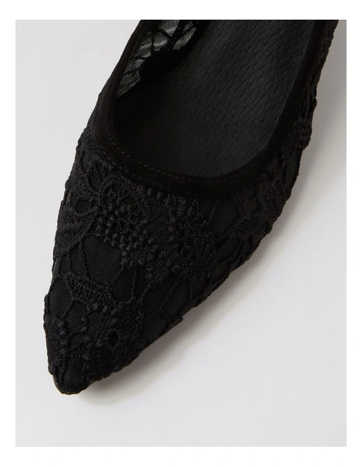 Jaylyn Black Braid Leather Heels image 4