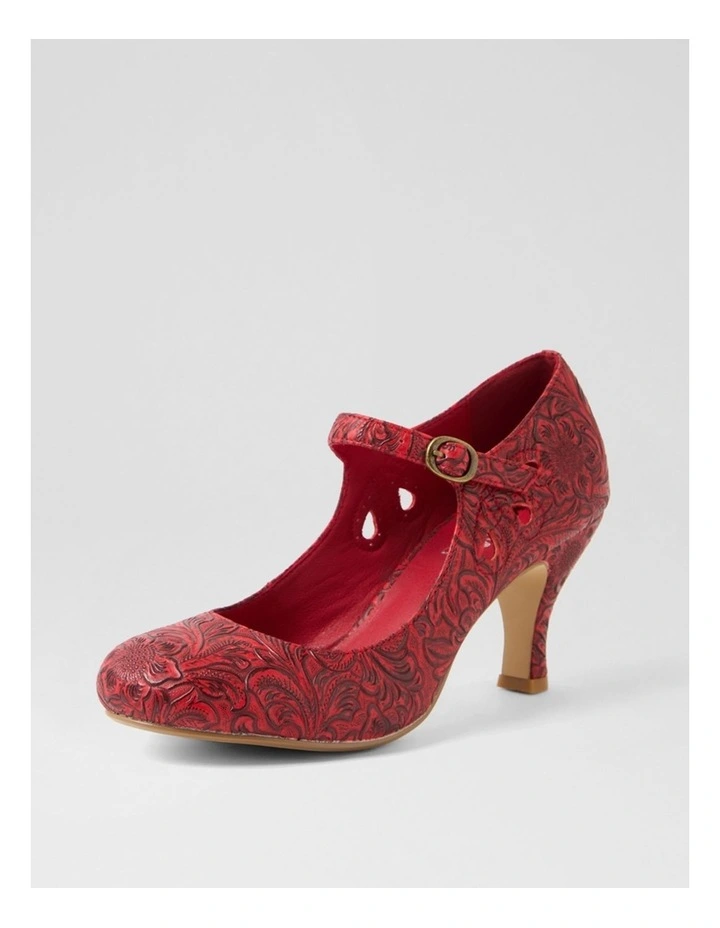 Mendy Red Baroque Mary Jane Heels image 2