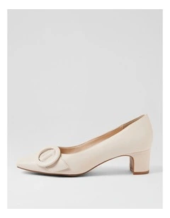 Kevie Almond Leather Heels