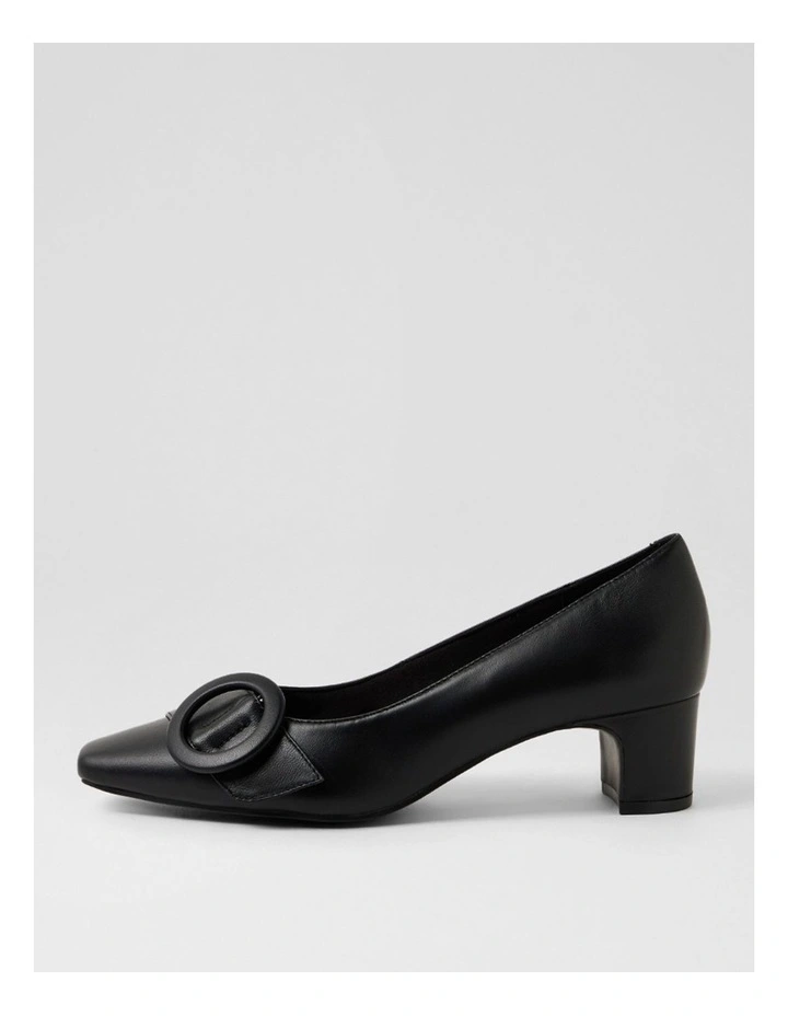 Kevie Black Leather Heels image 1