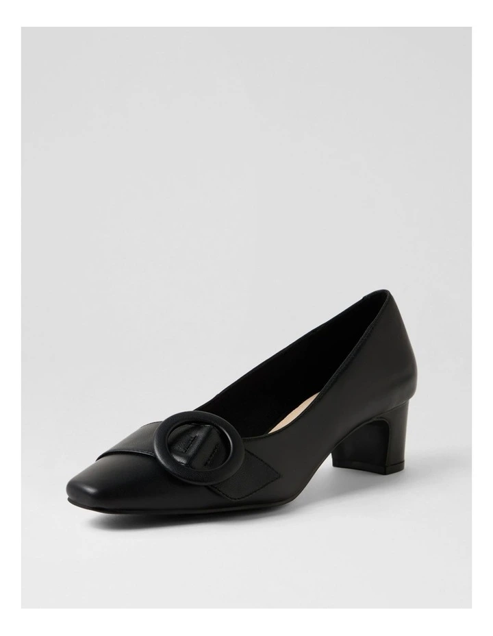 Kevie Black Leather Heels image 2