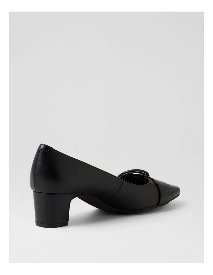 Kevie Black Leather Heels image 3