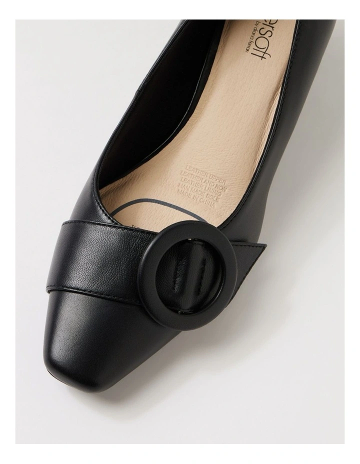 Kevie Black Leather Heels image 4