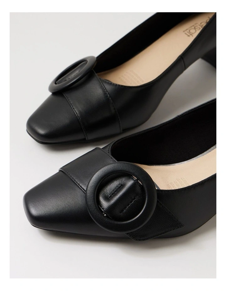 Kevie Black Leather Heels image 5