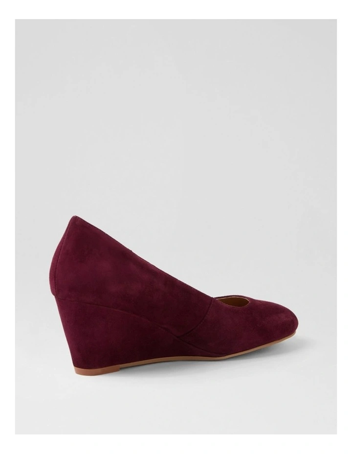 Lespie Burgundy Suede Wedges image 3