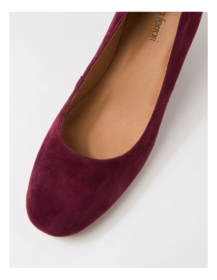 Lespie Burgundy Suede Wedges image 4