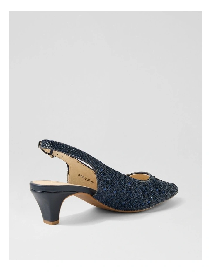 Looloo Navy Jewels Leather Heels image 3