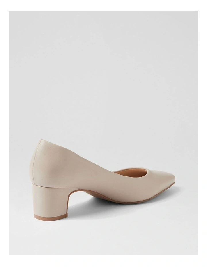 Khloes Oatmilk Leather Heels image 3