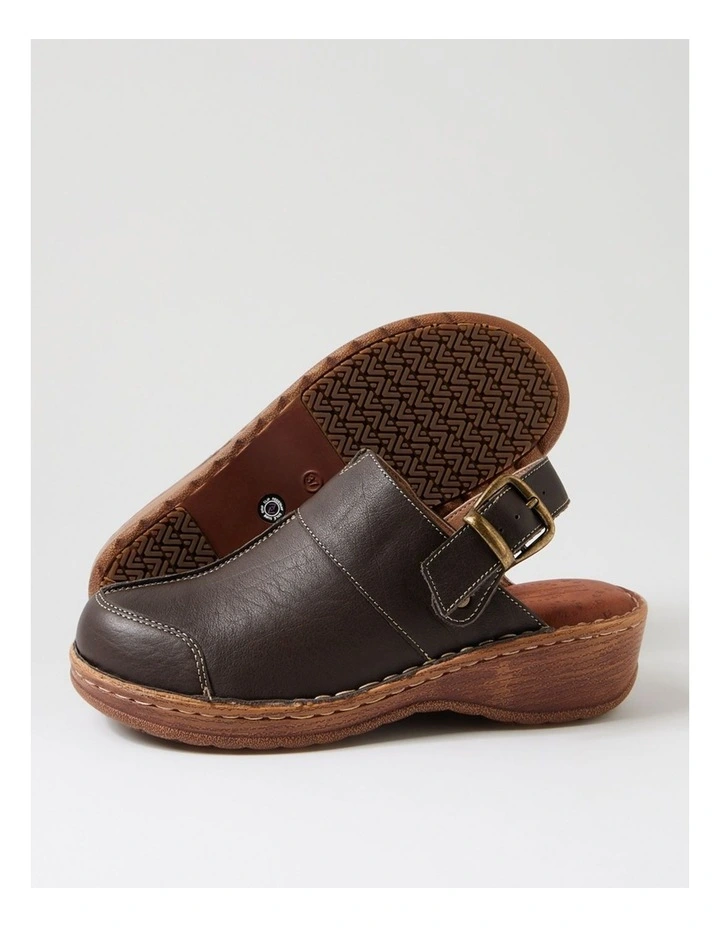 Nyla Chocolate Leather Heels image 5