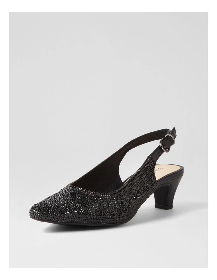 Looloo Black Jewels Leather Heels image 2