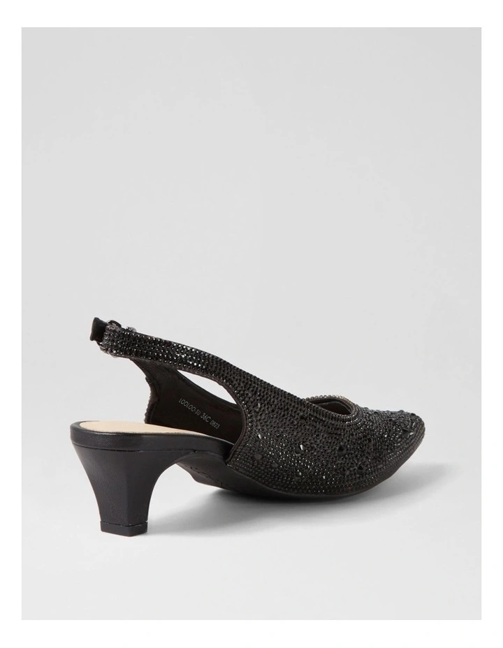 Looloo Black Jewels Leather Heels image 3