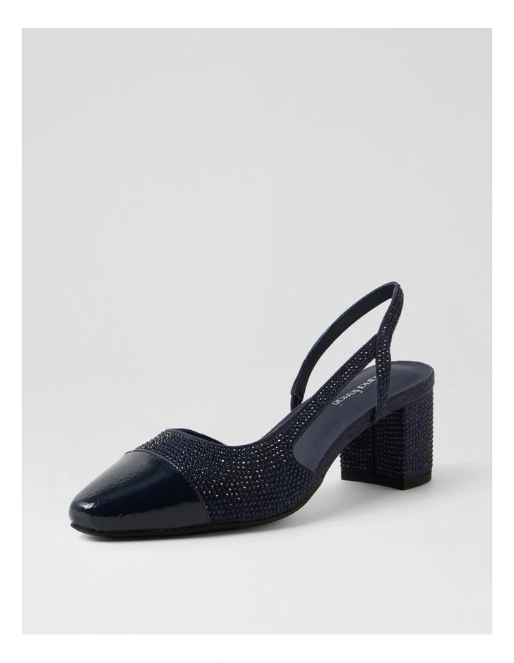 Luxury Navy Patent Jewels Heels image 2