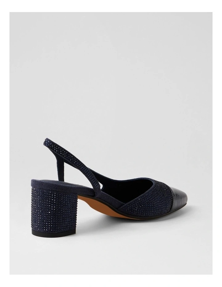 Luxury Navy Patent Jewels Heels image 3