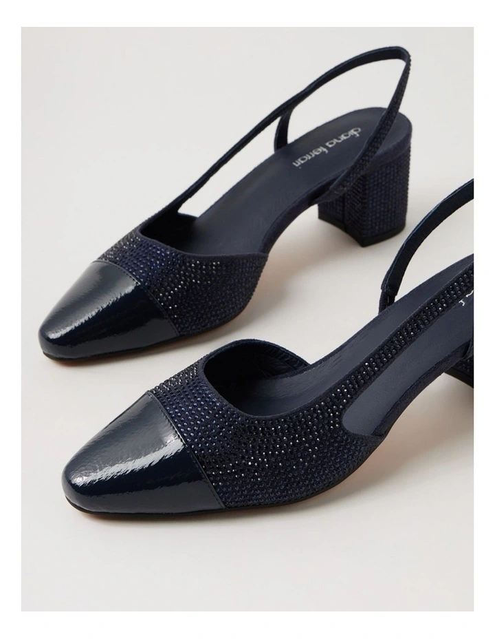 Luxury Navy Patent Jewels Heels image 5