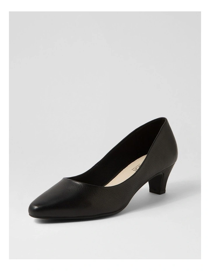 Lateley Black Leather Heels image 2