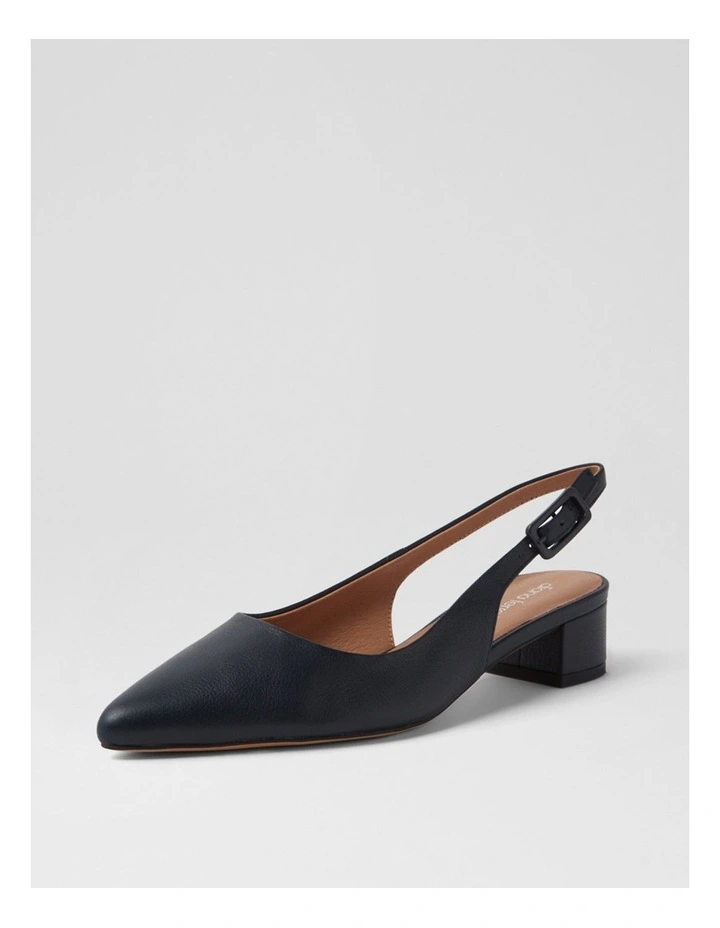 Claytin Navy Leather Heels image 2