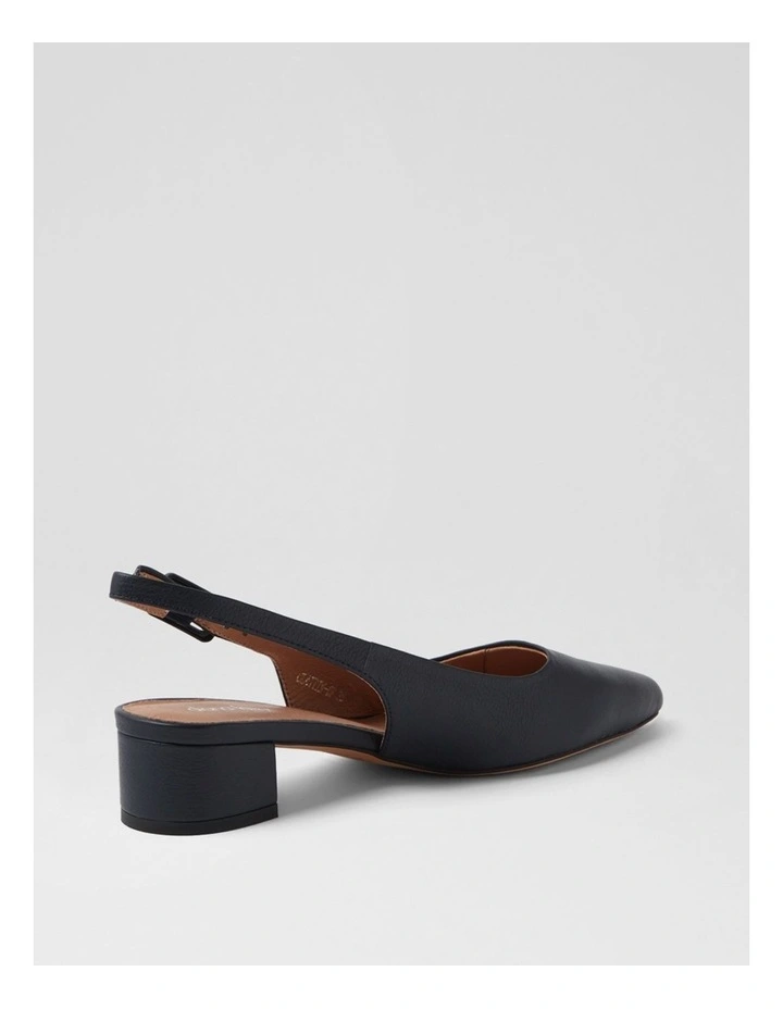 Claytin Navy Leather Heels image 3