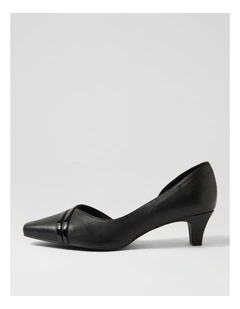 Lizzis Black Leather Patent Heels