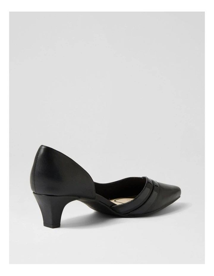 Lizzis Black Leather Patent Heels image 3