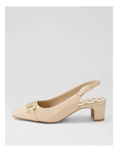 Klever Nude Patent Leather Heels