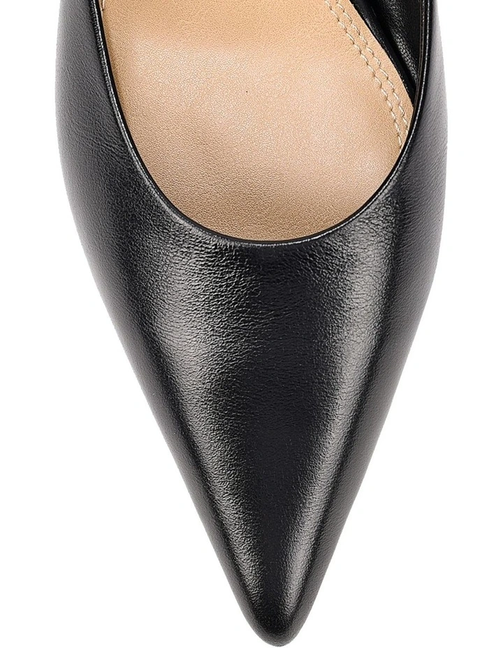 Florence Heeled Mules - Black Vintage Leather image 4