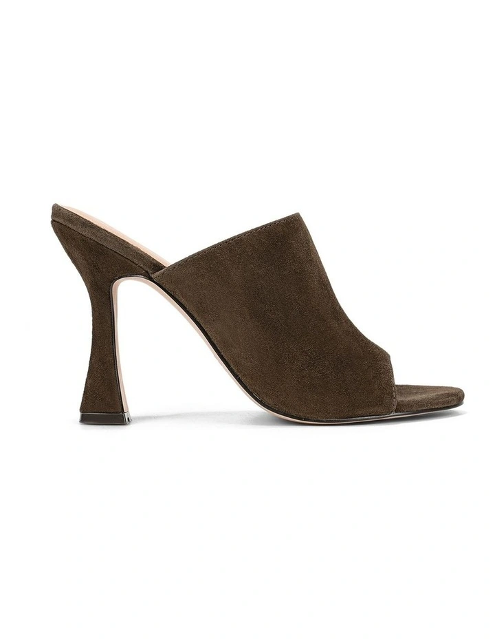Anika Heeled Mules - Chocolate Brown Suede image 1