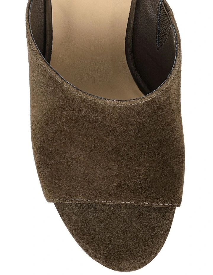 Anika Heeled Mules - Chocolate Brown Suede image 4