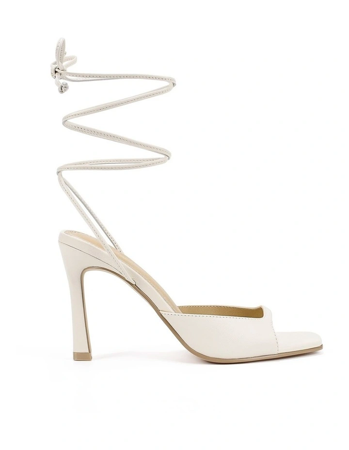 Ruby Heeled Sandals - Chalk White Leather image 1
