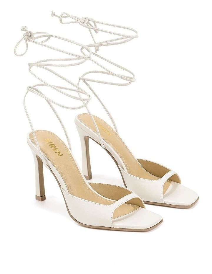 Ruby Heeled Sandals - Chalk White Leather image 2