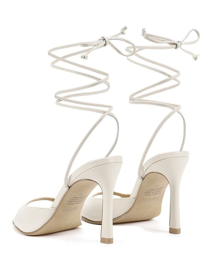 Ruby Heeled Sandals - Chalk White Leather image 3