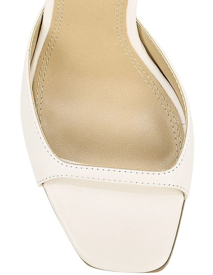 Ruby Heeled Sandals - Chalk White Leather image 4