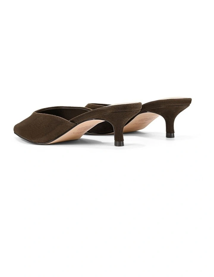 Florence Heeled Mules - Chocolate Brown Suede image 3