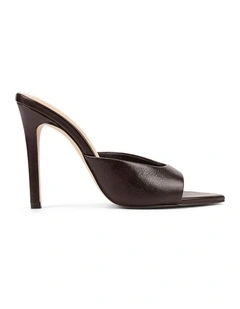 Zohar Heeled Mules - Chocolate Brown Vintage Leather