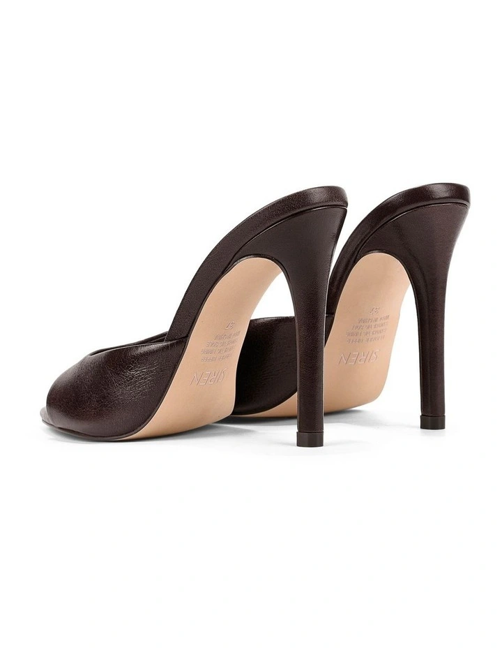 Zohar Heeled Mules - Chocolate Brown Vintage Leather image 3