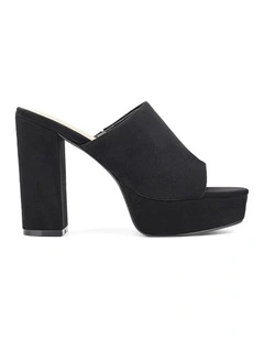 Havana Platform Mules - Black Suede