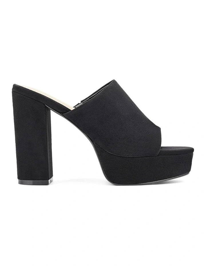 Havana Platform Mules - Black Suede image 1