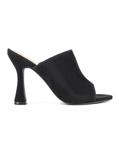 Anika Heeled Mules - Black Suede