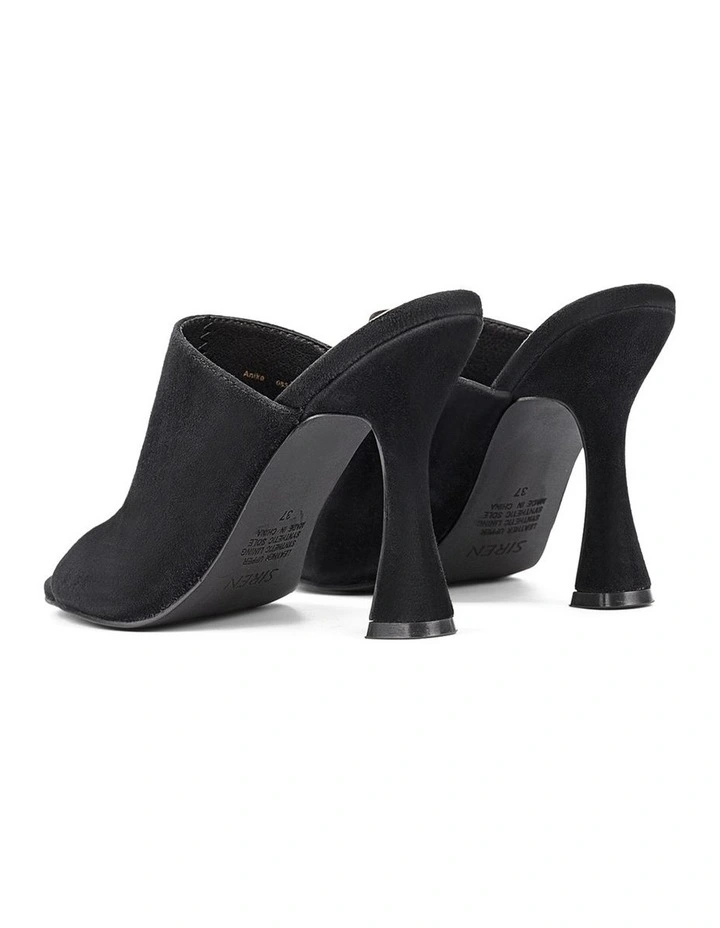 Anika Heeled Mules - Black Suede image 3
