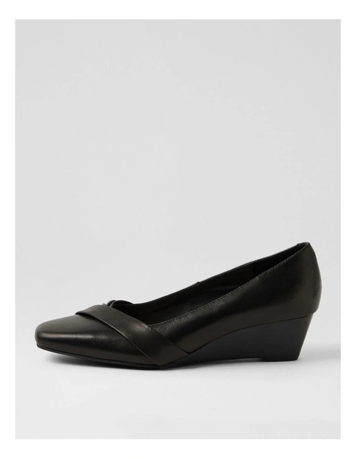 Savers Black Leather Heels image 1