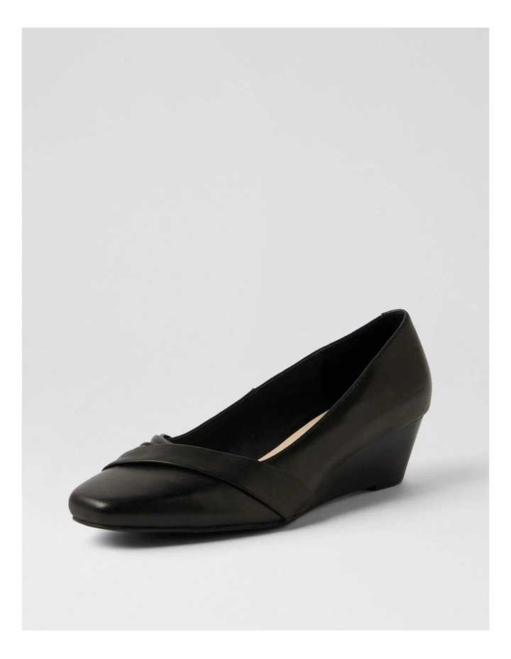 Savers Black Leather Heels image 2