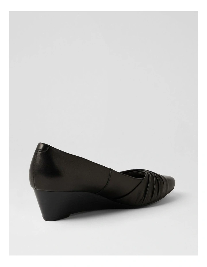 Savers Black Leather Heels image 3