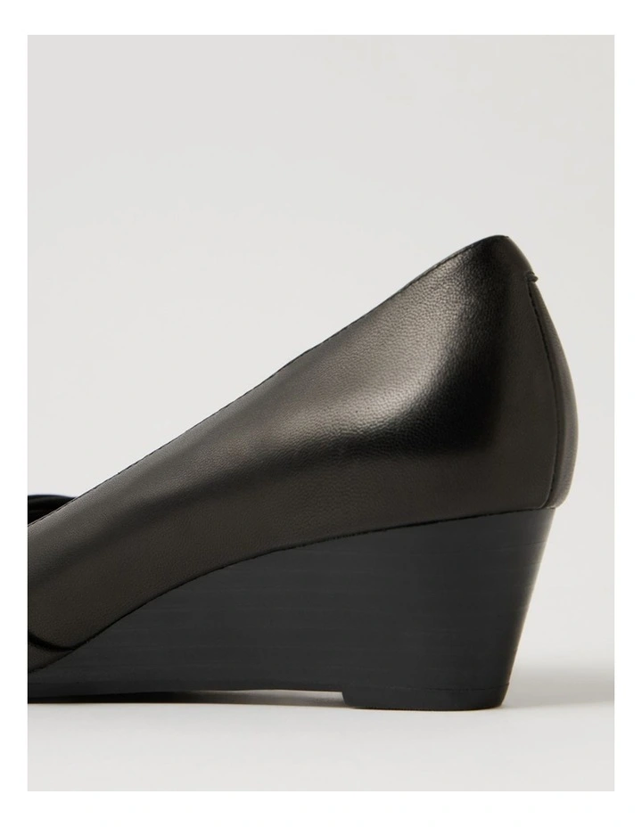 Savers Black Leather Heels image 5